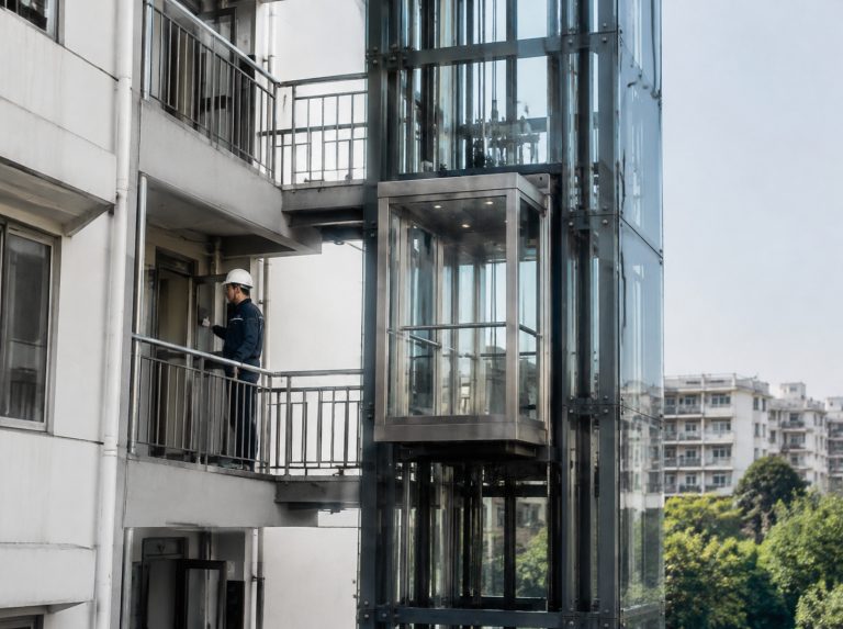 蚌埠旧楼加建观光电梯